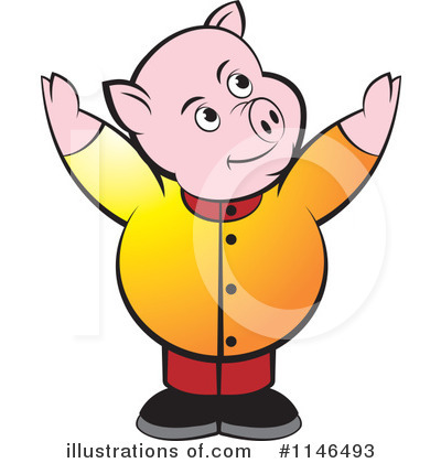 Royalty-Free (RF) Pig Clipart Illustration by Lal Perera - Stock Sample #1146493