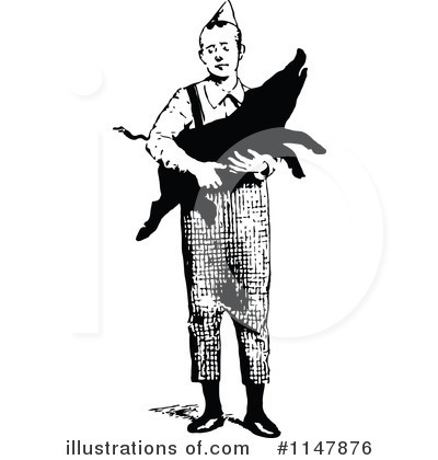 Royalty-Free (RF) Pig Clipart Illustration by Prawny Vintage - Stock Sample #1147876