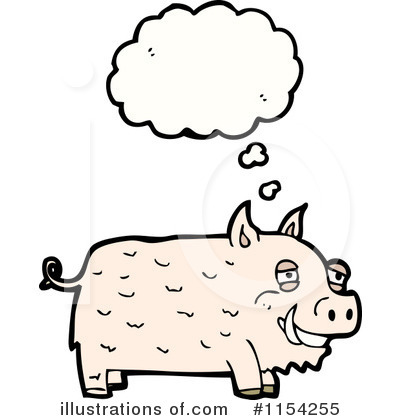 Royalty-Free (RF) Pig Clipart Illustration by lineartestpilot - Stock Sample #1154255