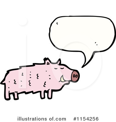 Royalty-Free (RF) Pig Clipart Illustration by lineartestpilot - Stock Sample #1154256