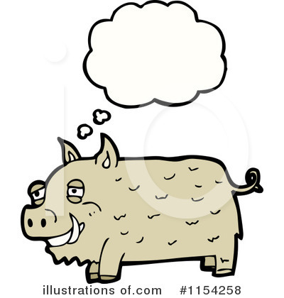 Royalty-Free (RF) Pig Clipart Illustration by lineartestpilot - Stock Sample #1154258