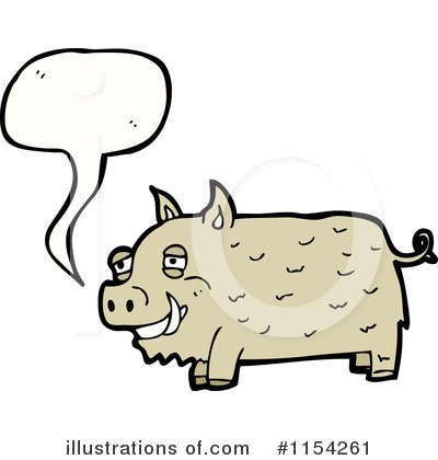 Royalty-Free (RF) Pig Clipart Illustration by lineartestpilot - Stock Sample #1154261