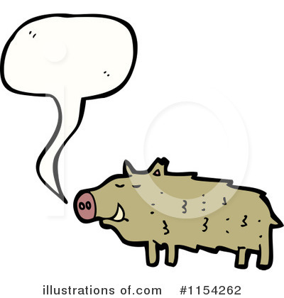 Royalty-Free (RF) Pig Clipart Illustration by lineartestpilot - Stock Sample #1154262