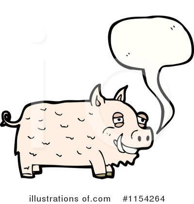 Royalty-Free (RF) Pig Clipart Illustration by lineartestpilot - Stock Sample #1154264
