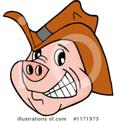 Royalty-Free (RF) Pig Clipart Illustration by LaffToon - Stock Sample #1171973