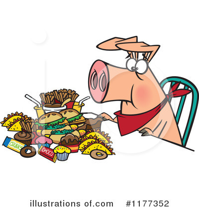Royalty-Free (RF) Pig Clipart Illustration by toonaday - Stock Sample #1177352