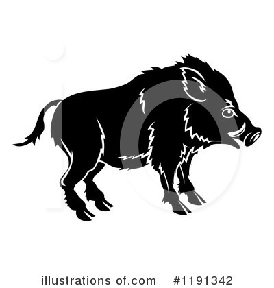 Royalty-Free (RF) Pig Clipart Illustration by AtStockIllustration - Stock Sample #1191342