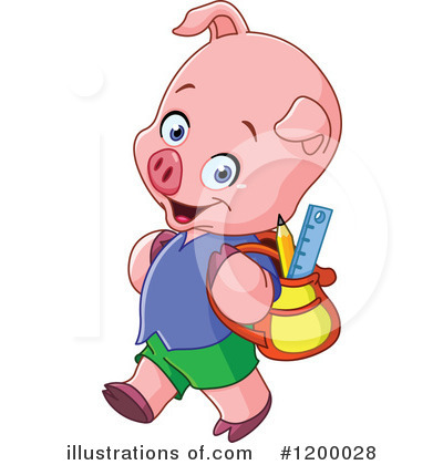 Royalty-Free (RF) Pig Clipart Illustration by yayayoyo - Stock Sample #1200028