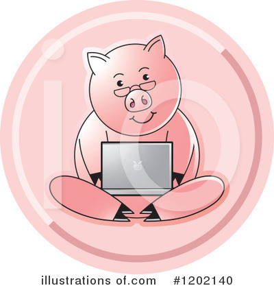 Royalty-Free (RF) Pig Clipart Illustration by Lal Perera - Stock Sample #1202140