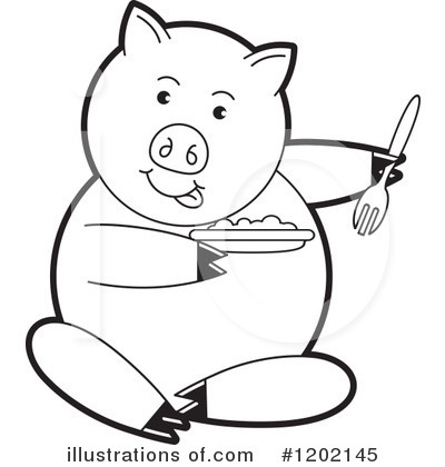 Royalty-Free (RF) Pig Clipart Illustration by Lal Perera - Stock Sample #1202145