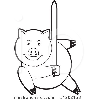 Royalty-Free (RF) Pig Clipart Illustration by Lal Perera - Stock Sample #1202153