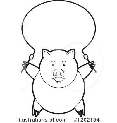 Royalty-Free (RF) Pig Clipart Illustration by Lal Perera - Stock Sample #1202154