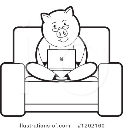 Royalty-Free (RF) Pig Clipart Illustration by Lal Perera - Stock Sample #1202160