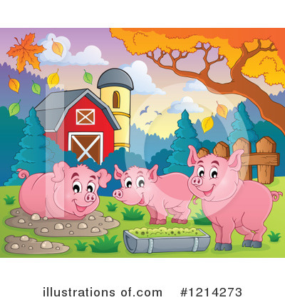 Royalty-Free (RF) Pig Clipart Illustration by visekart - Stock Sample #1214273