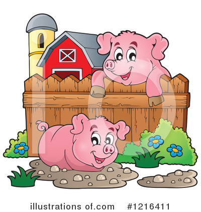 Royalty-Free (RF) Pig Clipart Illustration by visekart - Stock Sample #1216411