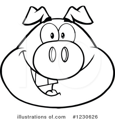 Royalty-Free (RF) Pig Clipart Illustration by Hit Toon - Stock Sample #1230626