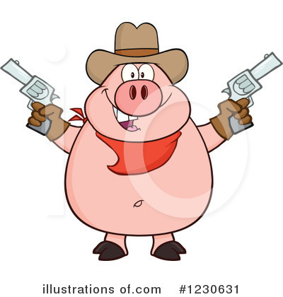 Royalty-Free (RF) Pig Clipart Illustration by Hit Toon - Stock Sample #1230631