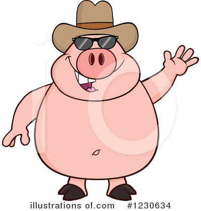 Royalty-Free (RF) Pig Clipart Illustration by Hit Toon - Stock Sample #1230634