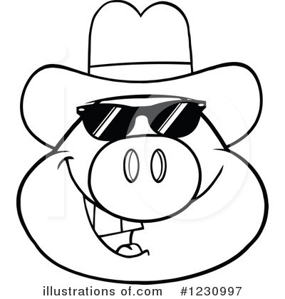 Royalty-Free (RF) Pig Clipart Illustration by Hit Toon - Stock Sample #1230997