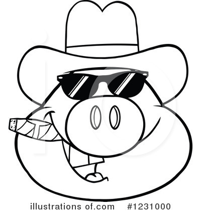 Royalty-Free (RF) Pig Clipart Illustration by Hit Toon - Stock Sample #1231000
