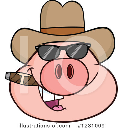 Royalty-Free (RF) Pig Clipart Illustration by Hit Toon - Stock Sample #1231009