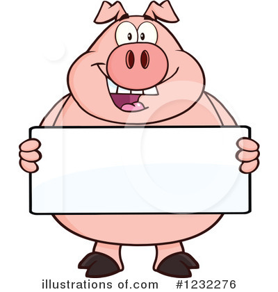 Royalty-Free (RF) Pig Clipart Illustration by Hit Toon - Stock Sample #1232276
