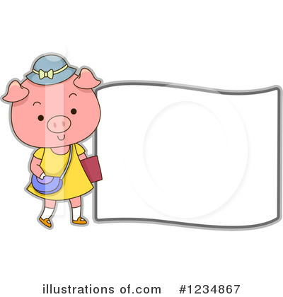 Royalty-Free (RF) Pig Clipart Illustration by BNP Design Studio - Stock Sample #1234867