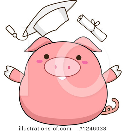 Royalty-Free (RF) Pig Clipart Illustration by BNP Design Studio - Stock Sample #1246038