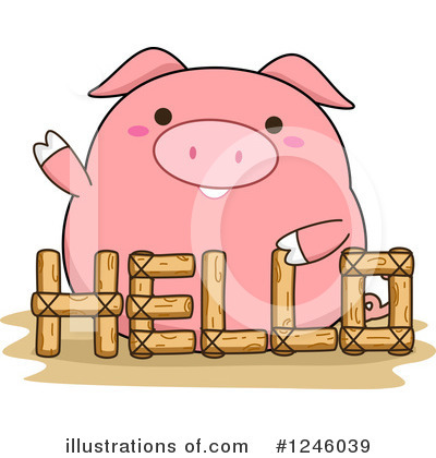 Royalty-Free (RF) Pig Clipart Illustration by BNP Design Studio - Stock Sample #1246039