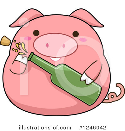 Royalty-Free (RF) Pig Clipart Illustration by BNP Design Studio - Stock Sample #1246042