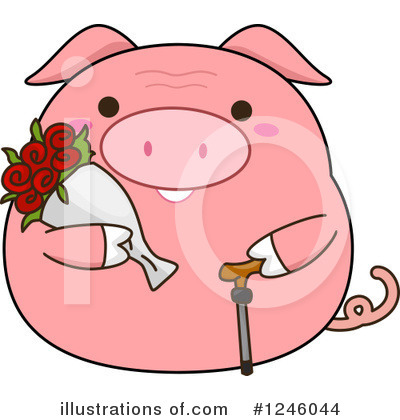 Royalty-Free (RF) Pig Clipart Illustration by BNP Design Studio - Stock Sample #1246044