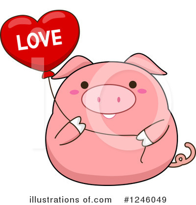Royalty-Free (RF) Pig Clipart Illustration by BNP Design Studio - Stock Sample #1246049