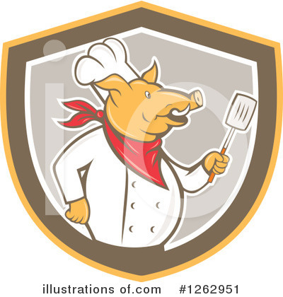 Royalty-Free (RF) Pig Clipart Illustration by patrimonio - Stock Sample #1262951