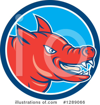 Royalty-Free (RF) Pig Clipart Illustration by patrimonio - Stock Sample #1289066