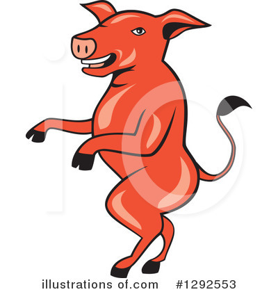 Royalty-Free (RF) Pig Clipart Illustration by patrimonio - Stock Sample #1292553
