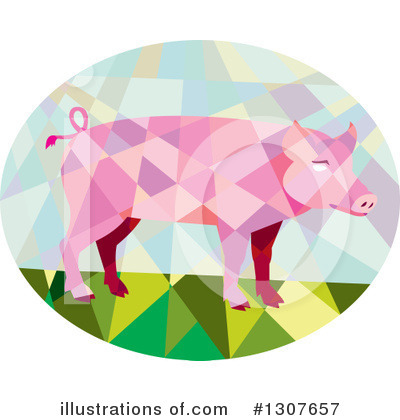 Royalty-Free (RF) Pig Clipart Illustration by patrimonio - Stock Sample #1307657