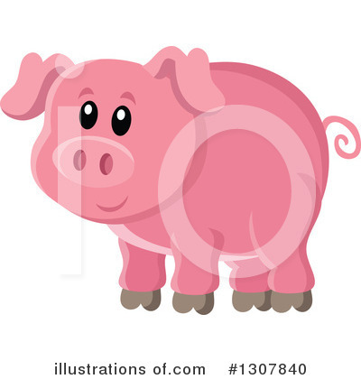 Royalty-Free (RF) Pig Clipart Illustration by visekart - Stock Sample #1307840