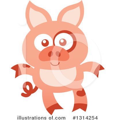 Royalty-Free (RF) Pig Clipart Illustration by Zooco - Stock Sample #1314254
