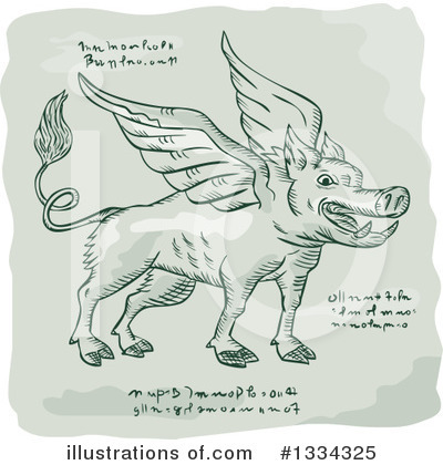 Royalty-Free (RF) Pig Clipart Illustration by patrimonio - Stock Sample #1334325