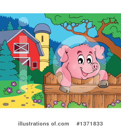 Royalty-Free (RF) Pig Clipart Illustration by visekart - Stock Sample #1371833