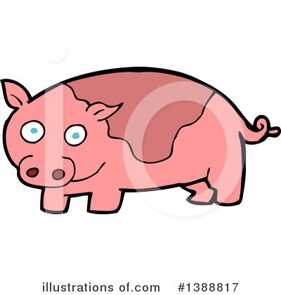Royalty-Free (RF) Pig Clipart Illustration by lineartestpilot - Stock Sample #1388817