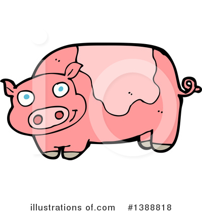 Royalty-Free (RF) Pig Clipart Illustration by lineartestpilot - Stock Sample #1388818