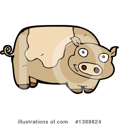 Royalty-Free (RF) Pig Clipart Illustration by lineartestpilot - Stock Sample #1388824