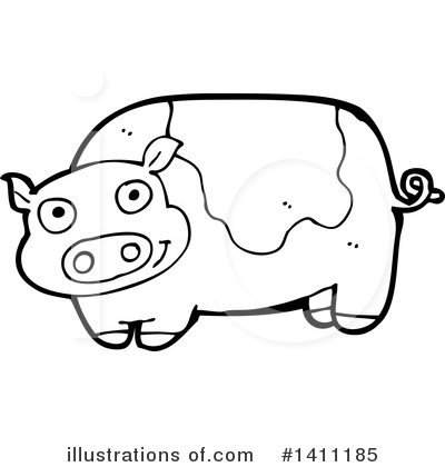 Royalty-Free (RF) Pig Clipart Illustration by lineartestpilot - Stock Sample #1411185