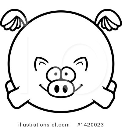 Royalty-Free (RF) Pig Clipart Illustration by Cory Thoman - Stock Sample #1420023