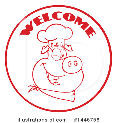 Royalty-Free (RF) Pig Clipart Illustration by Hit Toon - Stock Sample #1446756