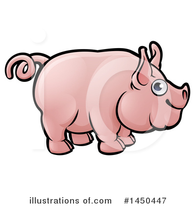 Royalty-Free (RF) Pig Clipart Illustration by AtStockIllustration - Stock Sample #1450447