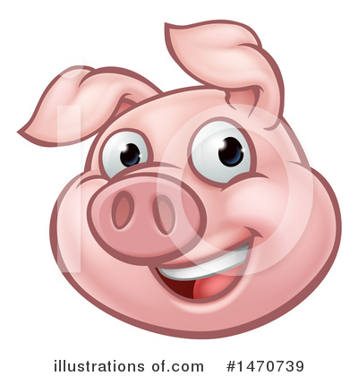 Pigs Clipart #1470739 by AtStockIllustration