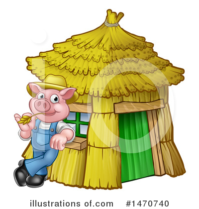 Three Little Pigs Clipart #1470740 by AtStockIllustration