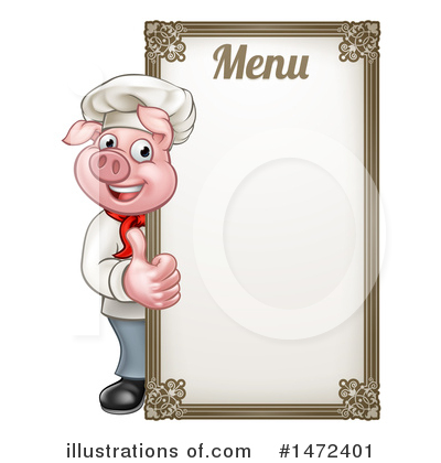 Pig Chef Clipart #1472401 by AtStockIllustration